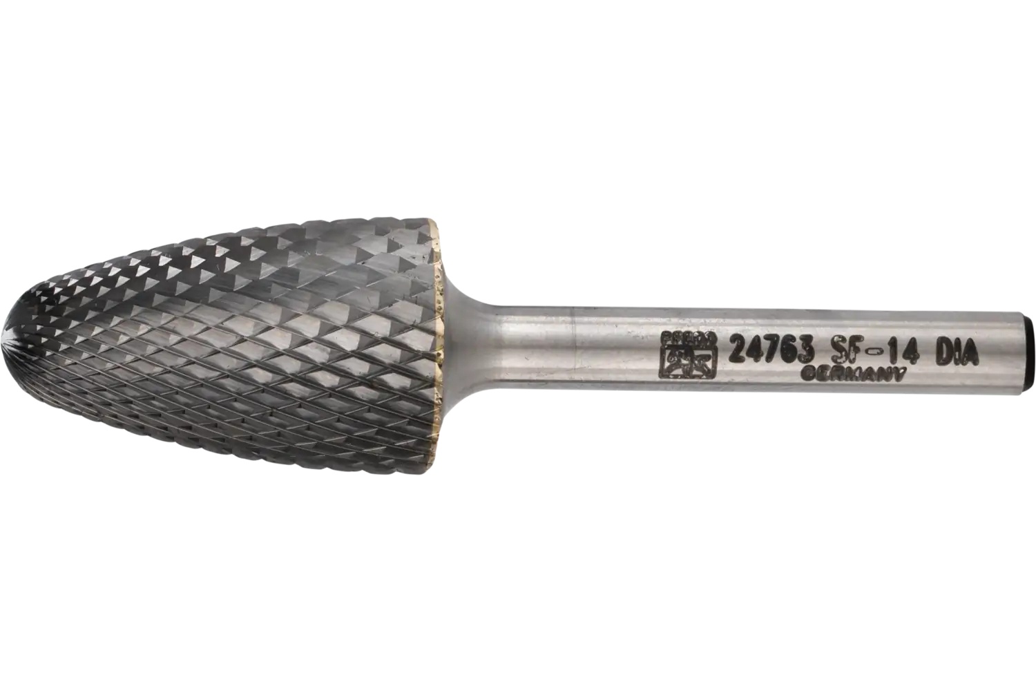 Picture of Pferd Carbide Bur SF-14 Tree Shape Diamond Cut 3/4" x 1-1/4" x 1/4" Shank